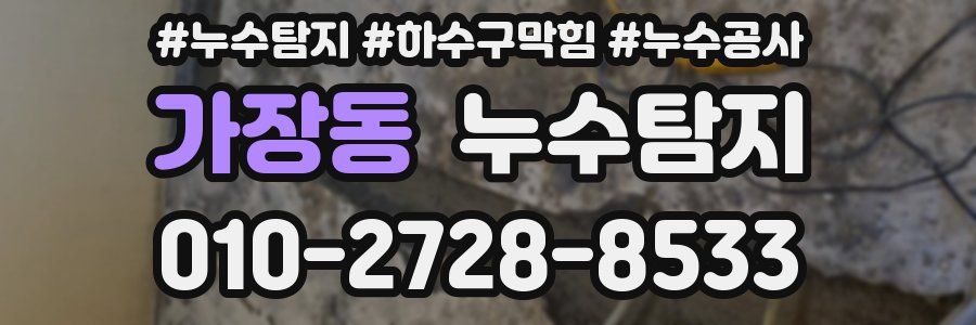 가장동 누수탐지업체