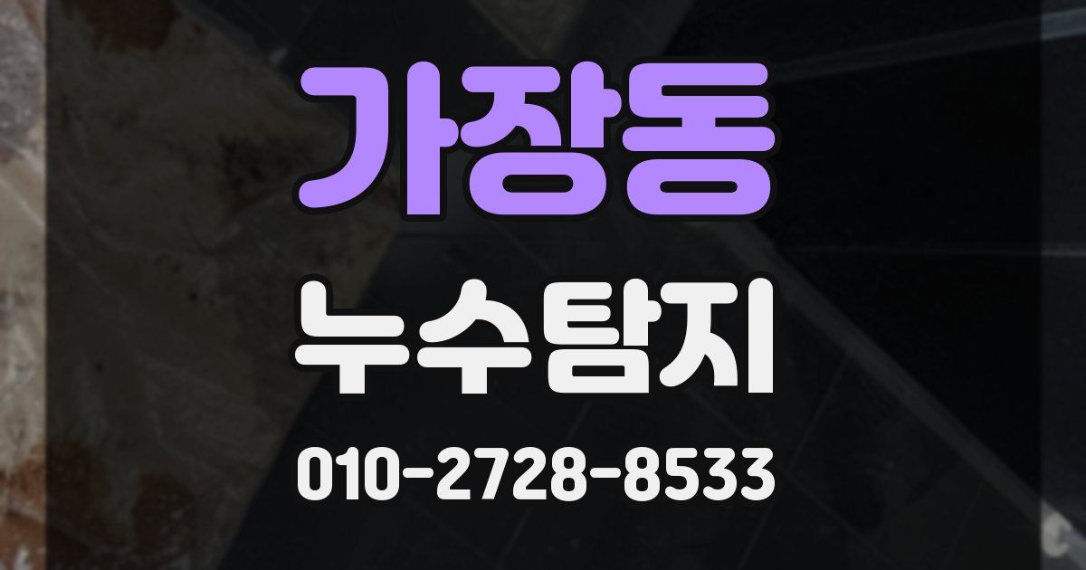 가장동 누수공사