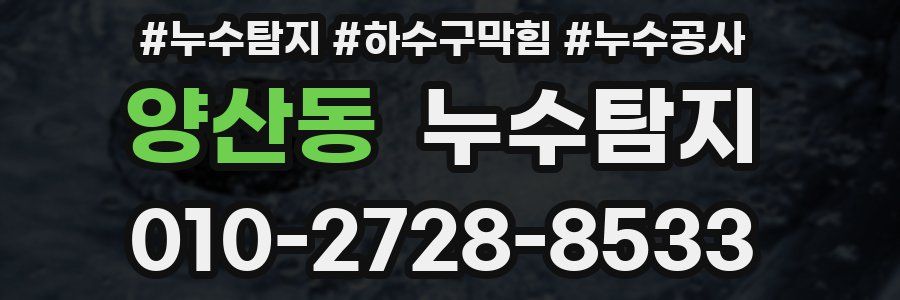 양산동 누수탐지업체