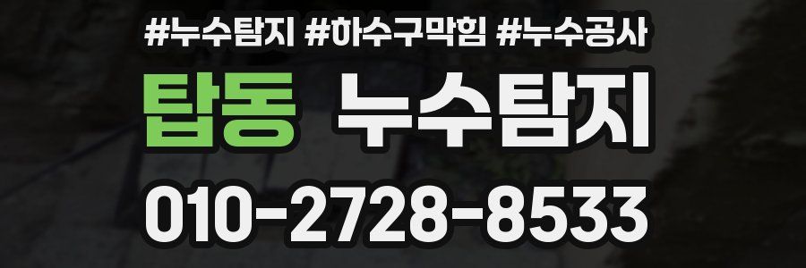탑동 누수탐지업체
