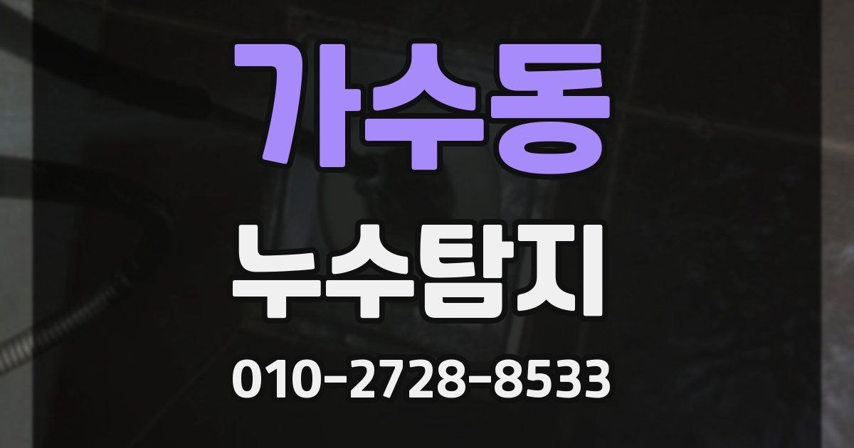 가수동 누수공사