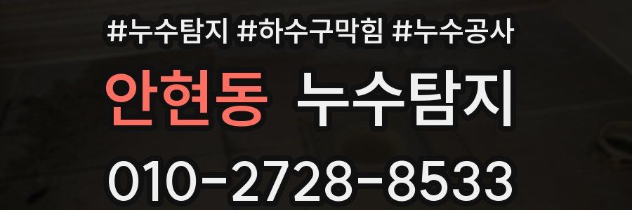 안현동 누수탐지업체