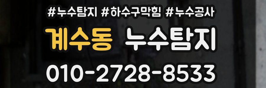 계수동 누수탐지업체