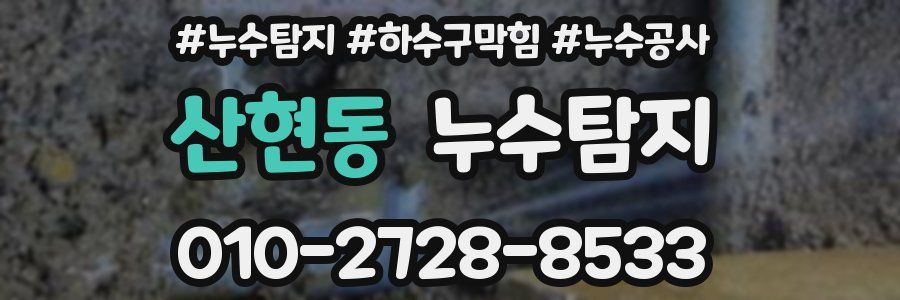 산현동 누수탐지업체