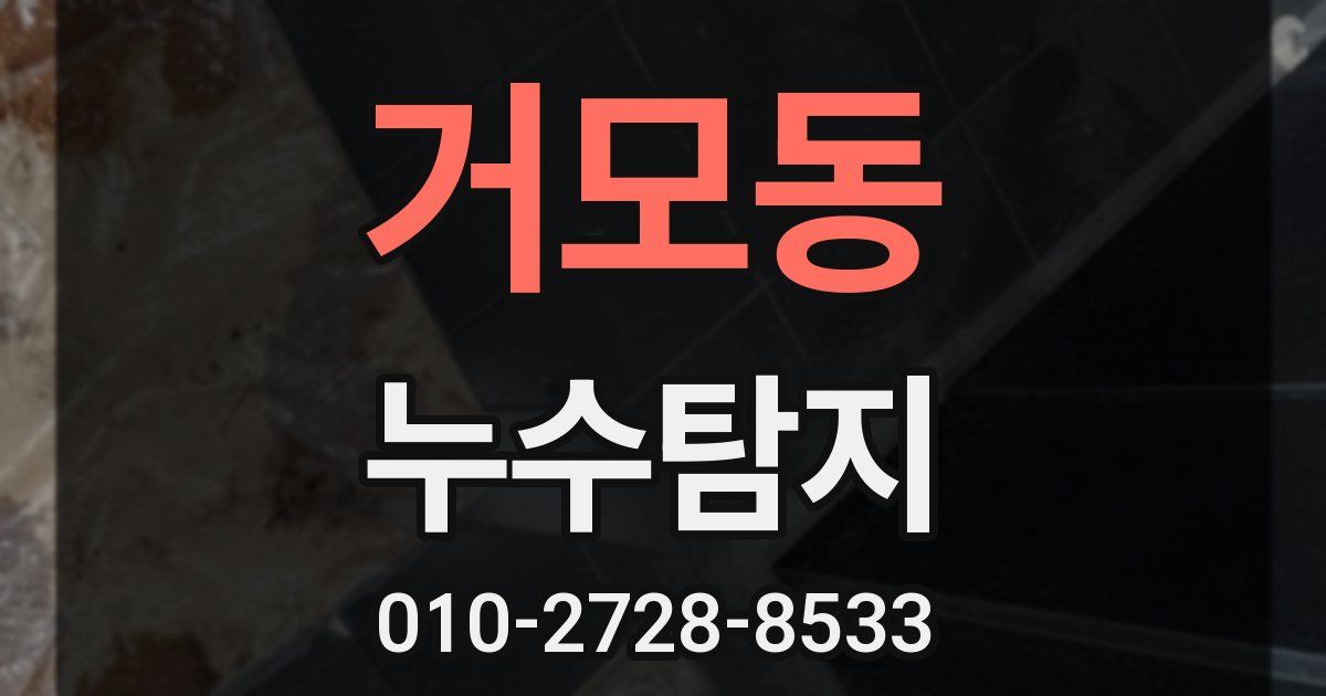 거모동 누수공사