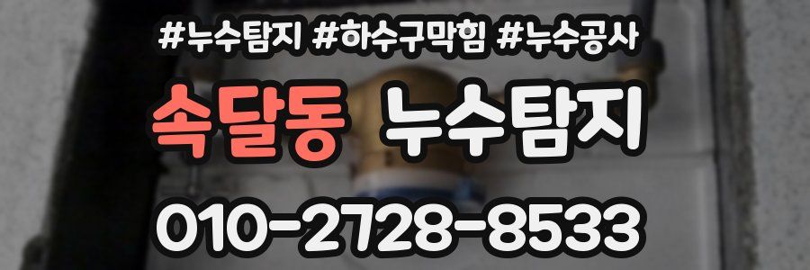 속달동 누수탐지업체