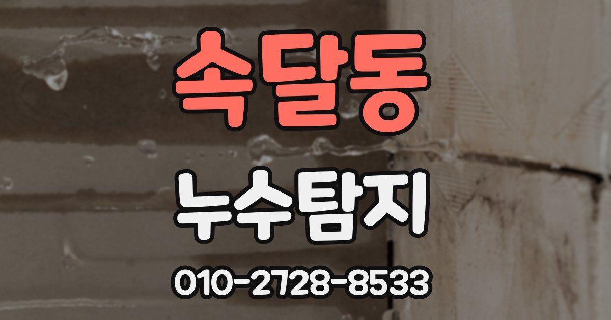 속달동 누수공사