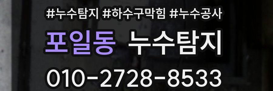 포일동 누수탐지업체