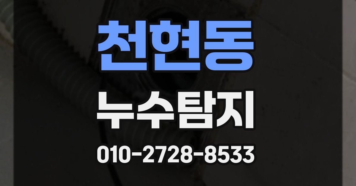 천현동 누수공사