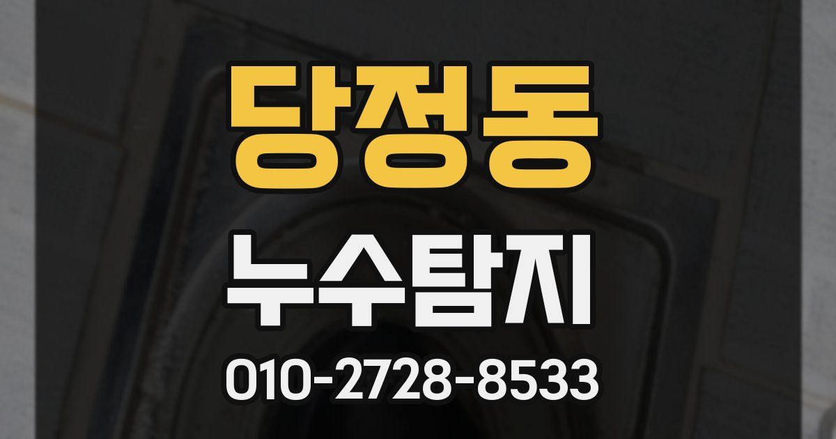 당정동 누수공사