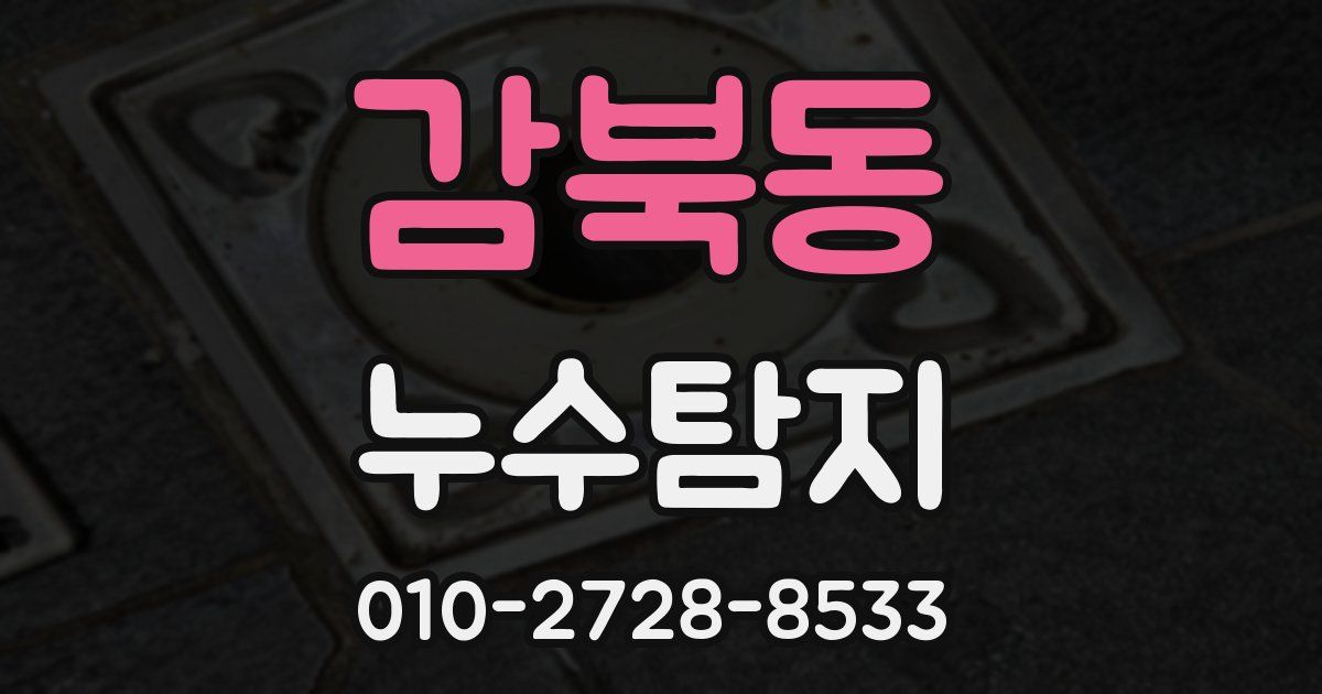 감북동 누수공사