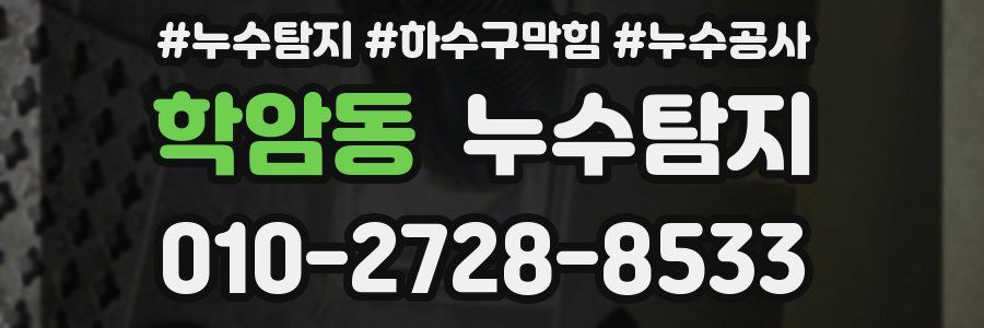 학암동 누수탐지업체