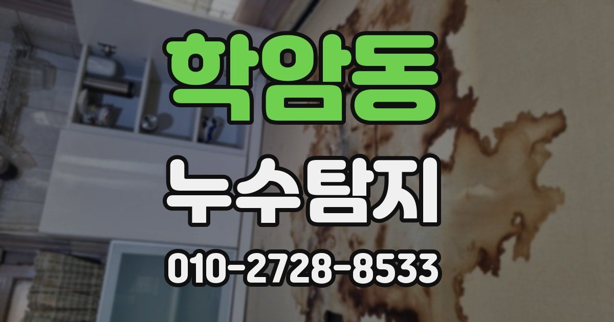 학암동 누수공사