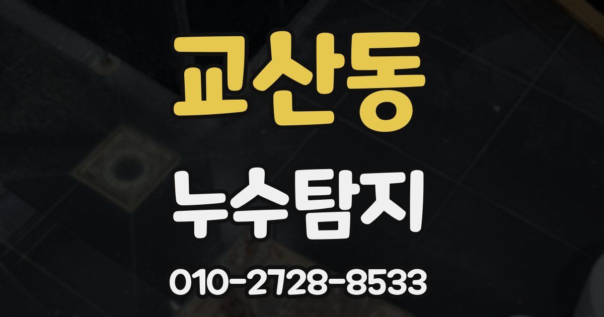교산동 누수공사