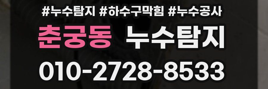 춘궁동 누수탐지업체