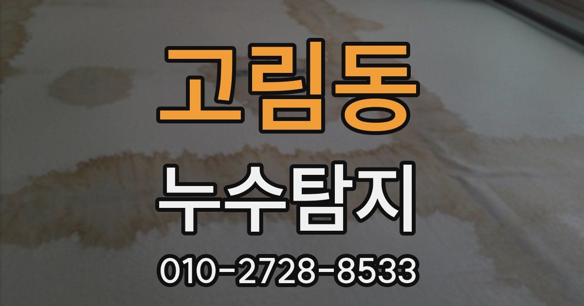 고림동 누수공사