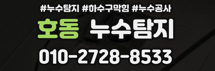 호동 누수탐지업체