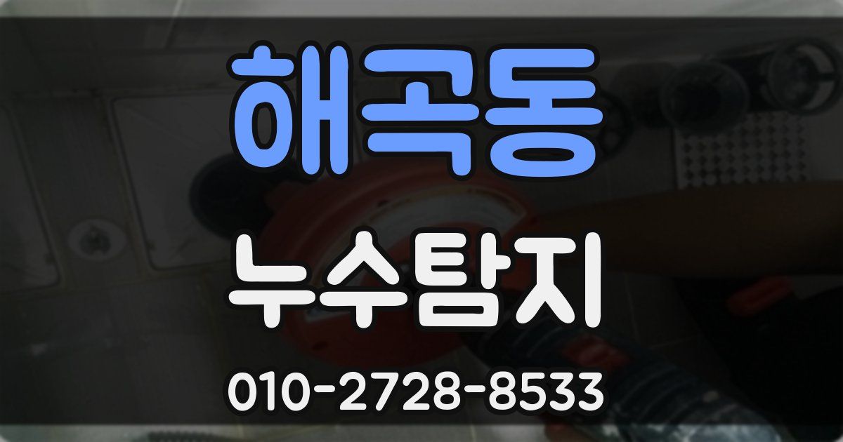 해곡동 누수공사