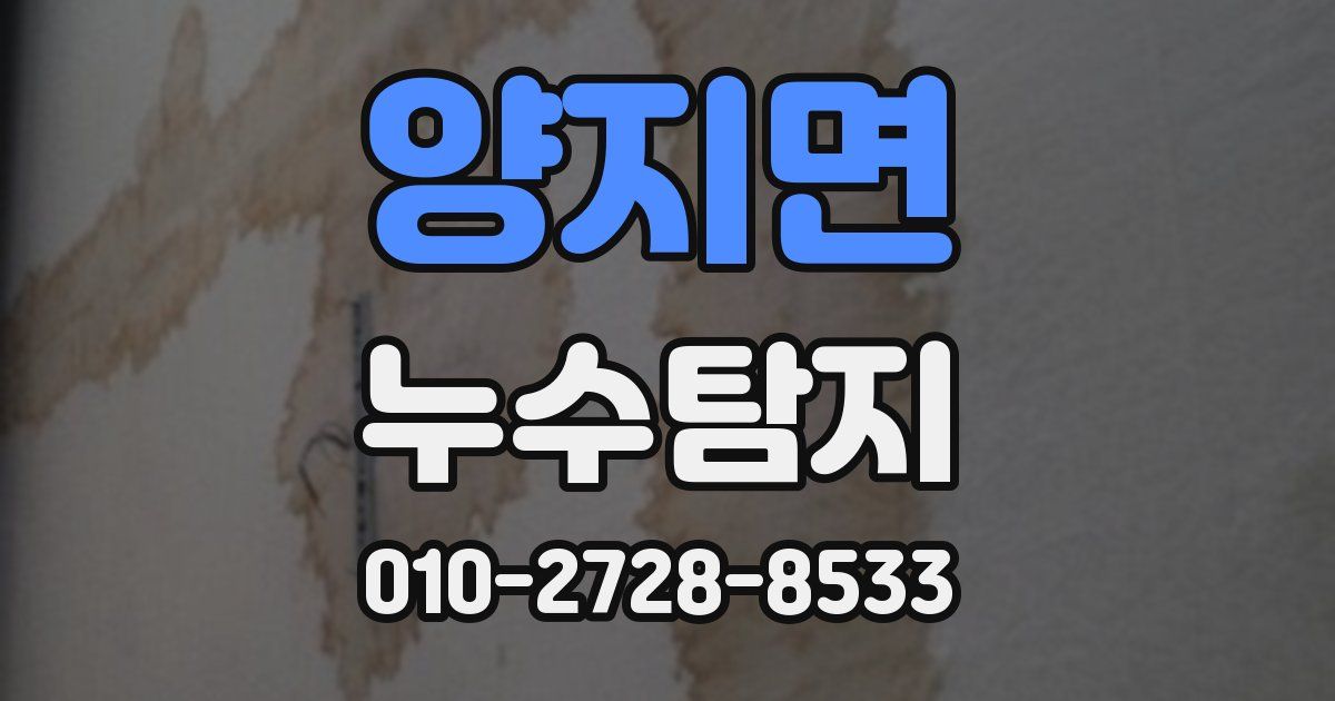 양지면 누수공사