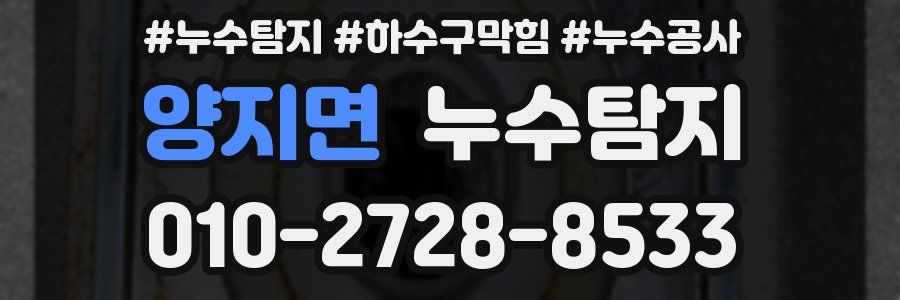 양지면 누수탐지업체