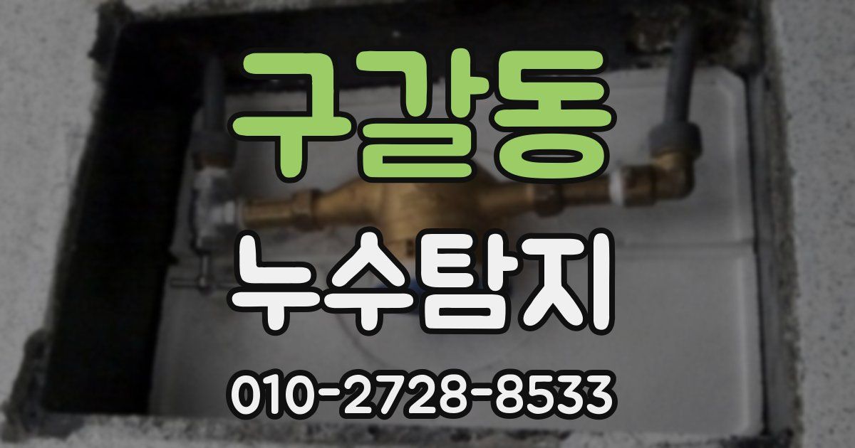 구갈동 누수공사