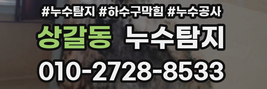 상갈동 누수탐지업체