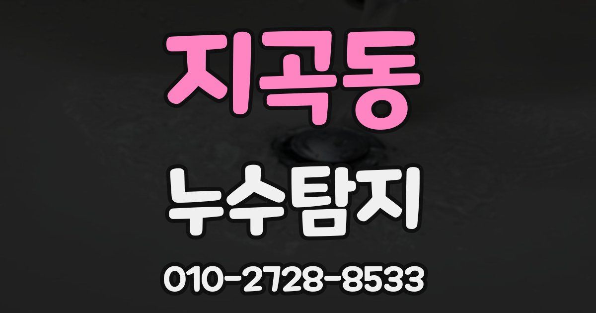 지곡동 누수공사