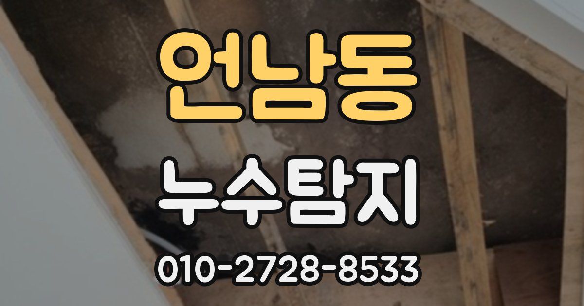 언남동 누수공사