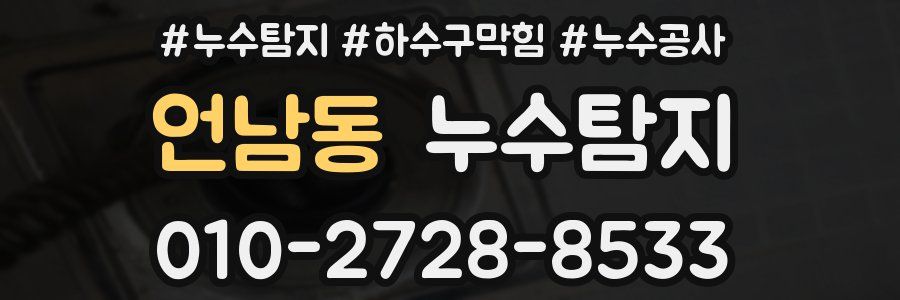 언남동 누수탐지업체
