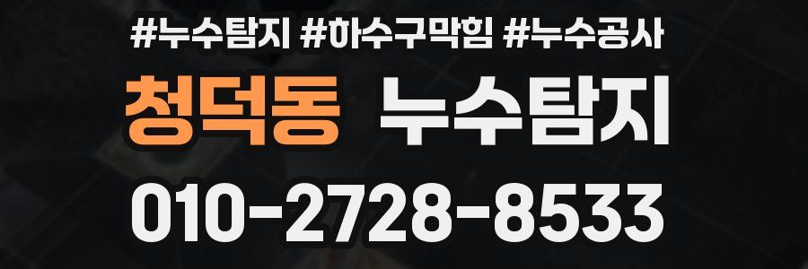 청덕동 누수탐지업체