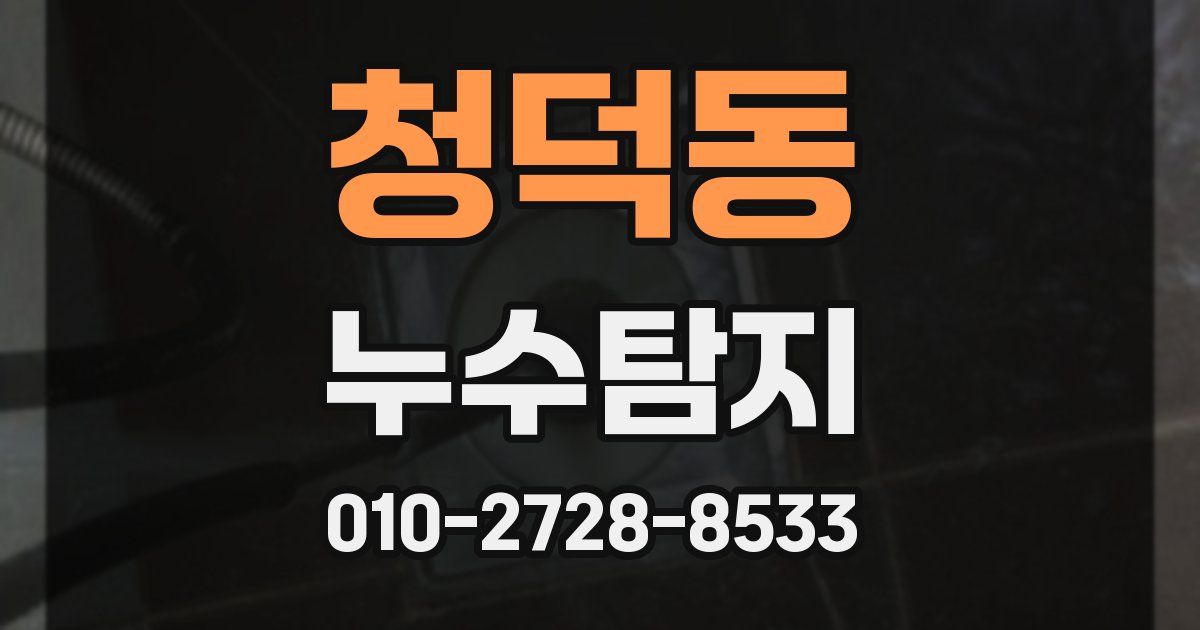 청덕동 누수공사