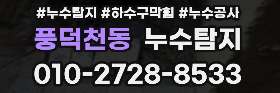 풍덕천동 누수탐지업체