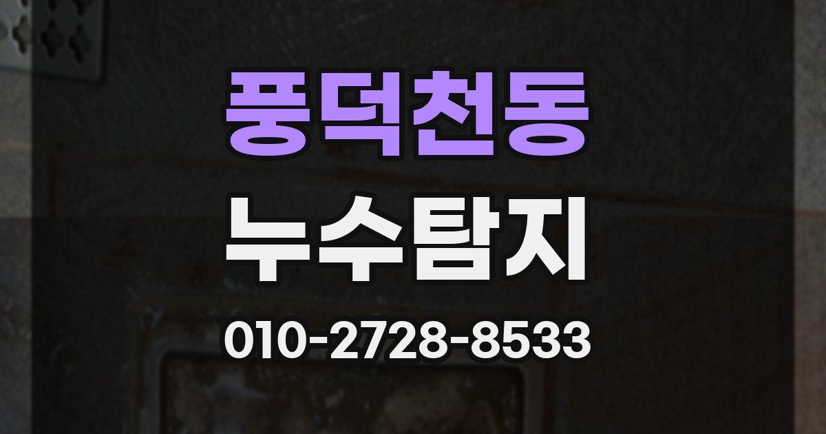 풍덕천동 누수공사