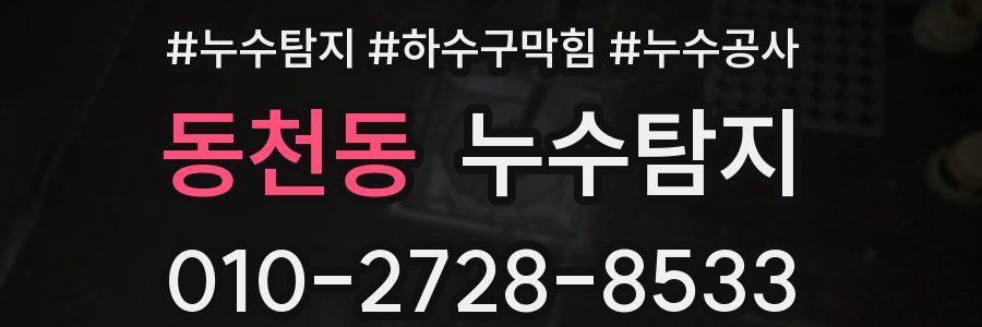 동천동 누수탐지업체