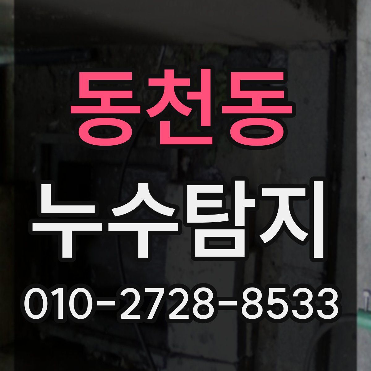 동천동 누수탐지