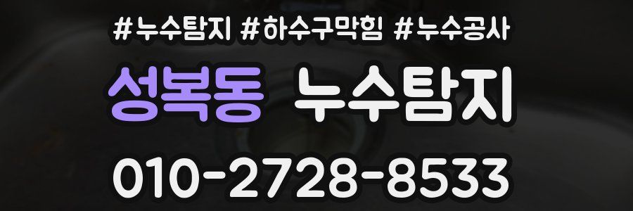 성복동 누수탐지업체