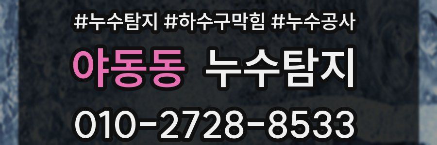 야동동 누수탐지업체