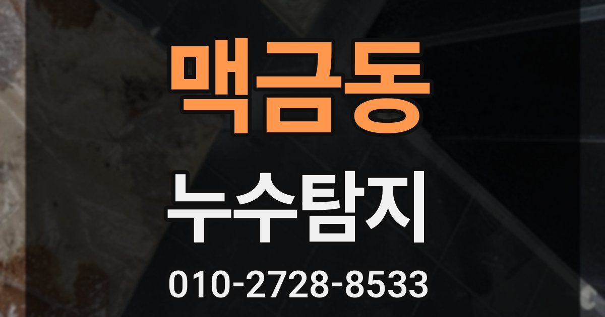 맥금동 누수공사
