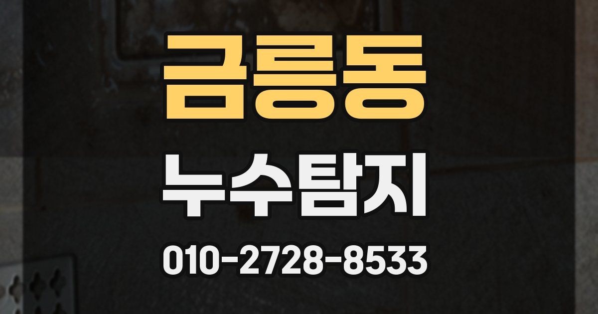 금릉동 누수공사