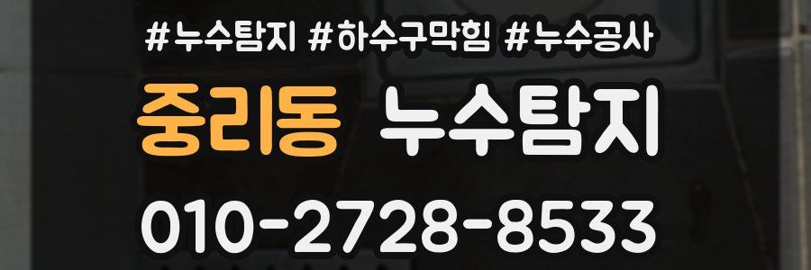 중리동 누수탐지업체