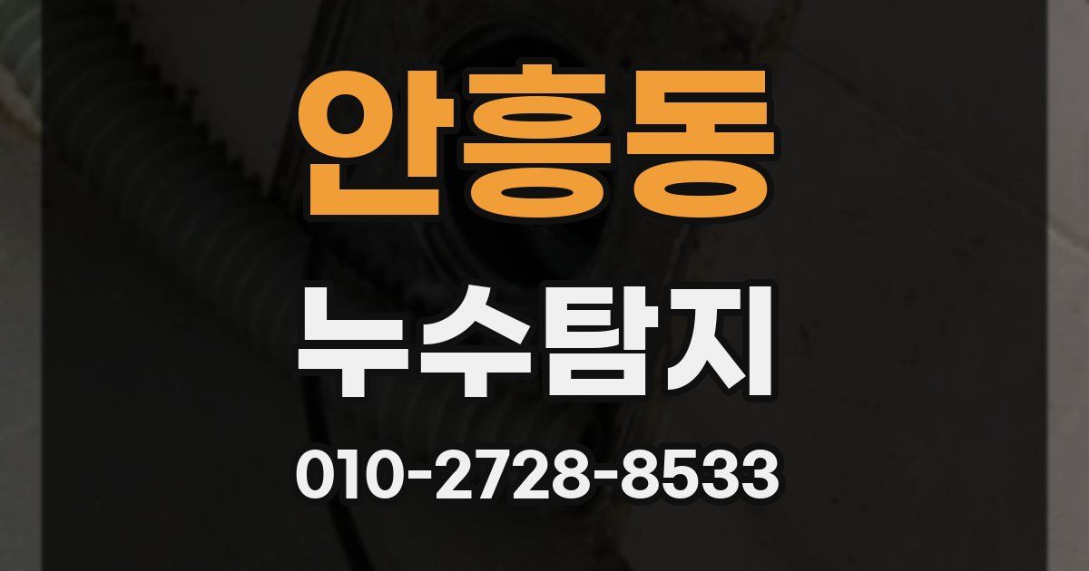 안흥동 누수공사