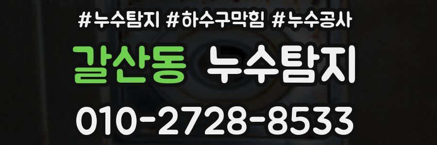 갈산동 누수탐지업체