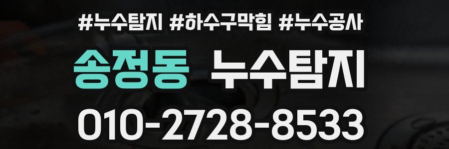 송정동 누수탐지업체