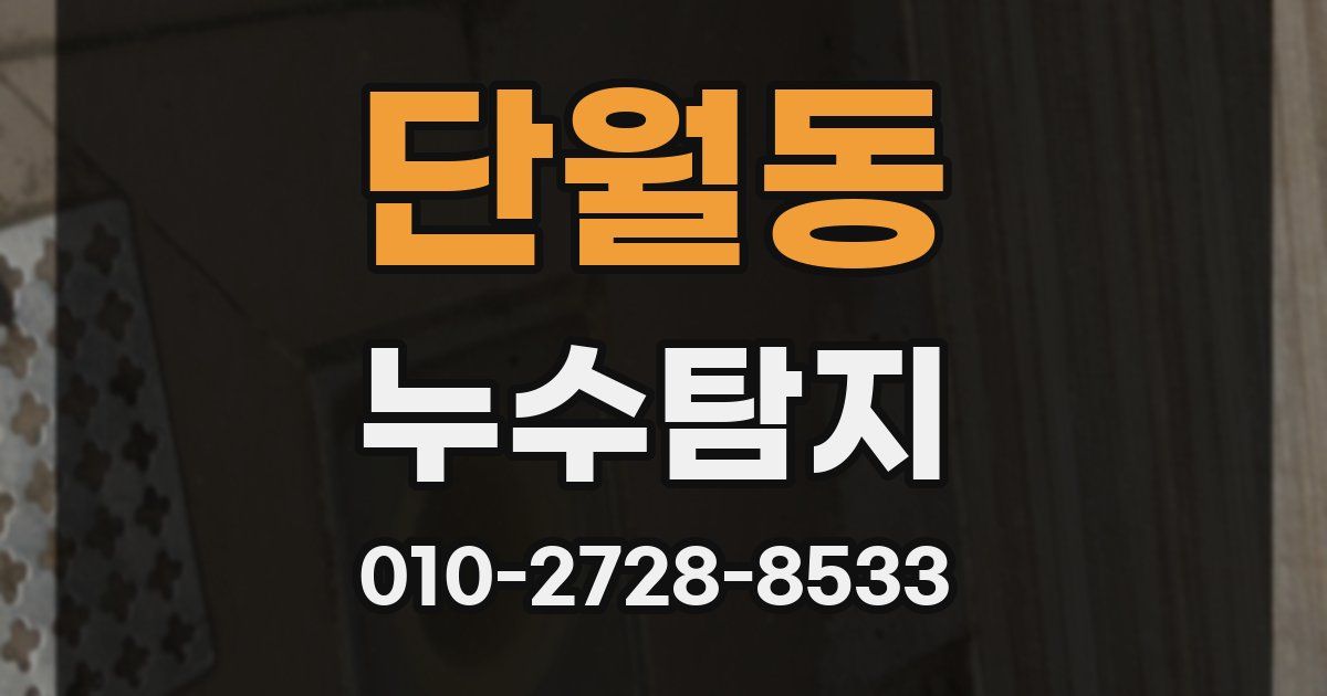 단월동 누수공사