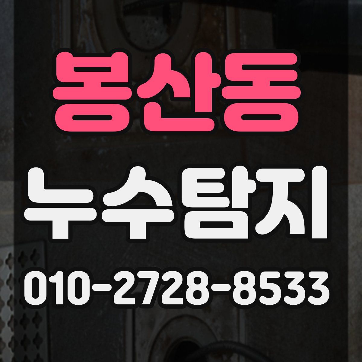 봉산동 누수탐지