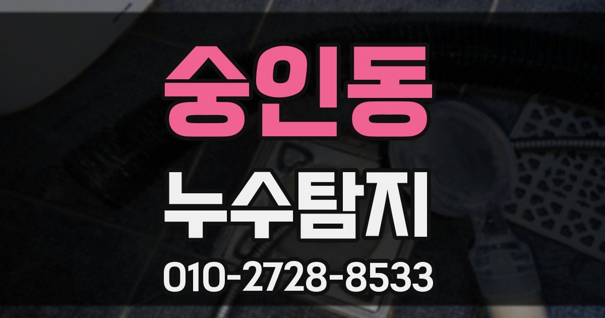 숭인동 누수공사