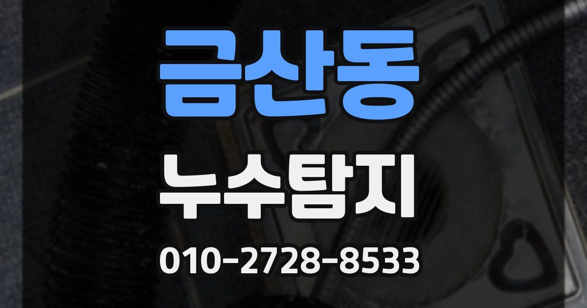 금산동 누수공사
