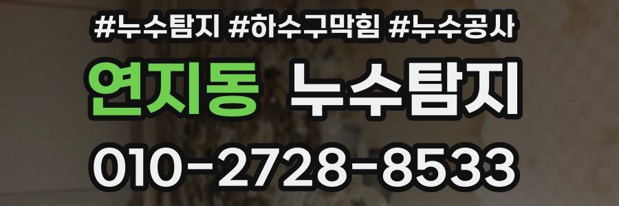 연지동 누수탐지업체