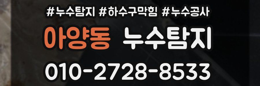 아양동 누수탐지업체