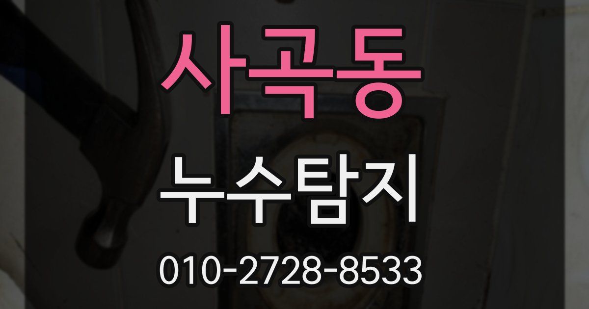 사곡동 누수공사